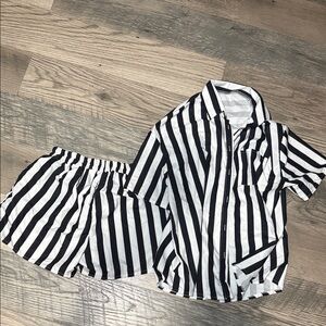 Black and White Striped Set